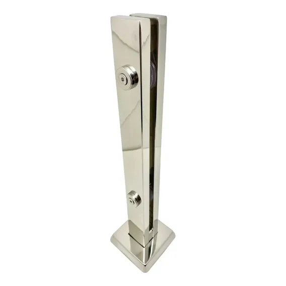 8 Coluna Torre Vidro 12mm Guarda Corpo 50cm Inox 304 Foto 1