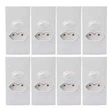 8 Conjunto Tomada M贸veis 2p+t 10a Com Interruptor Branco Foto mini 2