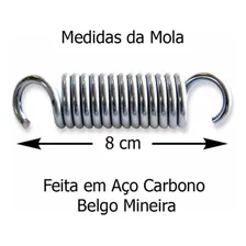 8 Molas Jump 8 Cm + 4 Bigodes Ganchos Jump Mini Cama Elastica Trampolim Academia Foto mini 4