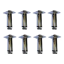 8 Pés Para Móveis Pezinho Cromado Regulável Redondo 12cm Foto mini  2