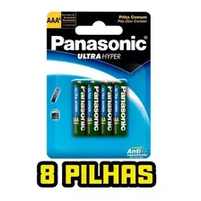 8 Pilhas Palito Aaa Panasonic Comum 1 Cartelas C/ 8 Unidades Foto mini  2