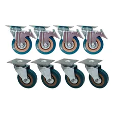 8 RodÃzios Giratórios 125mm Em Pvc Com E Sem Trava Foto mini 1