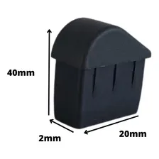 8 Tampas Plásticas Metalon Sanfonada 40x20 Ponteira Interna Foto mini 4