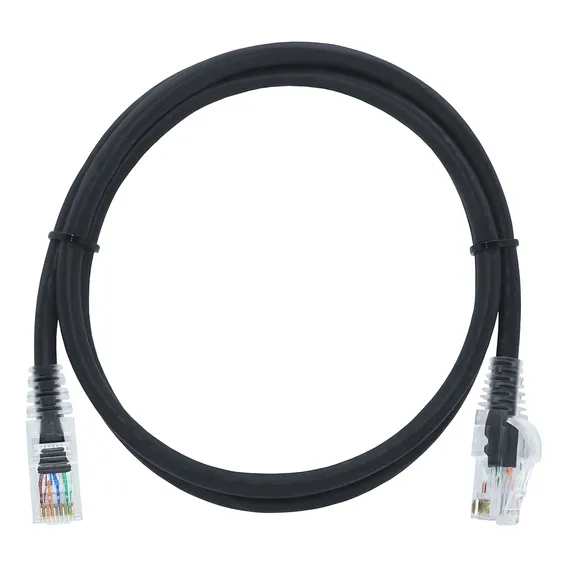 80 Centímetros Cabo Preto Alta Velocidade Cat6 Lan Giga Foto 1