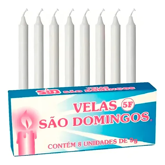 80 Velas Comum Branca 5f 10 Caixas Com 8 Unidades Cada Foto 1