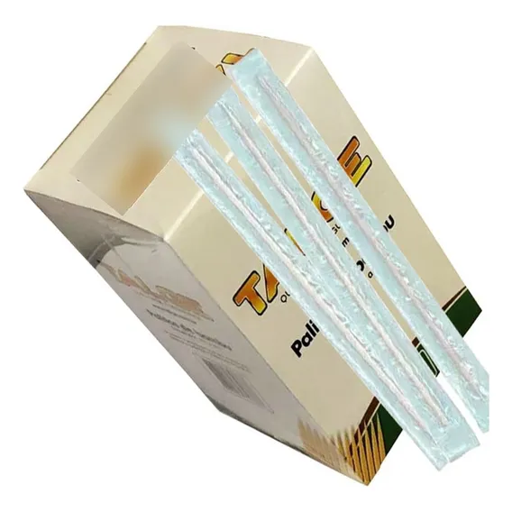 8.000 Palito De Dente Em Sachê Embalado Um A Um Talge (4cx) Foto 1