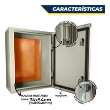 80x60x20 Montagem Painel Elétrico Quadro Comando 800x600x200 Cor Bege Ral 7032 Foto mini 3