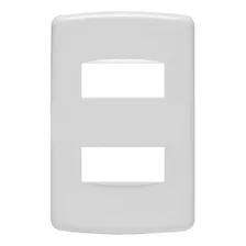 850222 Placa 2 Modulos Separados 4x2 Branco Duale Up Foto  mini 1