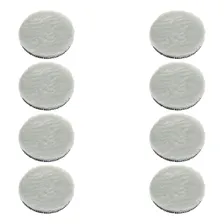 8x Boinas Polimento Lã Branca Tamanho 7 Polegadas Foto mini 1