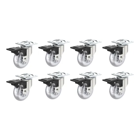 8x Rodinha Roda RodÃzio Anti Risco Com Freio/trava 100mm Foto 1