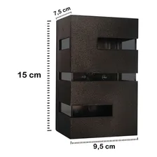 9 Arandelas Luminárias + 9 Lâmpadas Led 5w Branca Quente Estrutura Preto 110v/220v Foto mini 2
