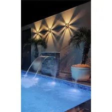 9 Arandelas Luminárias + 9 Lâmpadas Led 5w Branca Quente Estrutura Preto 110v/220v Foto mini 4