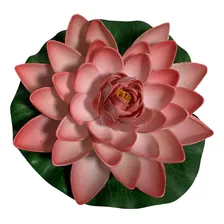 9 Flores De Lotus Artif. Flutuante Piscina 19cm Cores Foto mini 3