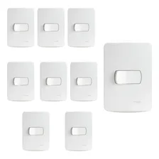 9 Un Interruptor Completo 10a Branco Schneider Miluz Foto  mini 1