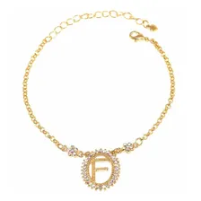 94 Pulseiras Iniciais Lembrancinha Madrinha Amigas Folheado Diâmetro 2 Cm Foto mini 1