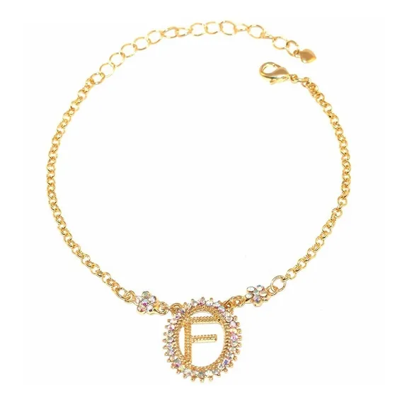 94 Pulseiras Iniciais Lembrancinha Madrinha Amigas Folheado Diâmetro 2 Cm Foto 1