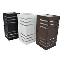 9x Arandela 2 Focos 6 Frisos Efeito Garagem Externa 20cm Foto mini 2