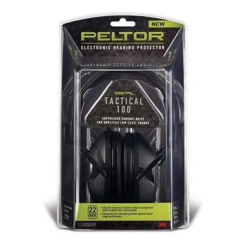 Abafador Eletr么nico Peltor 3m Sport Tactical 100 Cor Preto Foto 1