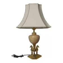 Abajur Antigo Alabastro Dourado Especial Cupula Oitavada 110V/220V Foto mini 4