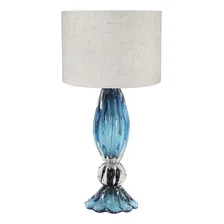 Abajur Em Cristal Murano Para Quarto Sala Verona Labone Cor Aquamarine Base Abajur Verona Foto  mini 1