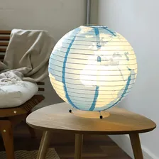 Abajur Globo Mapa Mundi Papel Design Luminária Orb 35cm Foto mini 3