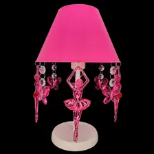 Abajur Infantil Borboletas Bailarinas Quarto BebĂȘ Rosa Pink Foto mini 4