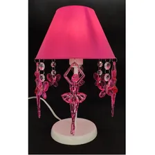 Abajur Infantil Borboletas Bailarinas Quarto BebĂȘ Rosa Pink Foto mini 2