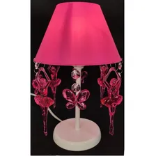Abajur Infantil Borboletas Bailarinas Quarto BebĂȘ Rosa Pink Foto mini 3