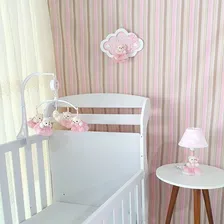 Abajur Infantil Cabeceira Quarto BebĂȘ Criança - Menina Rosa Foto mini 3