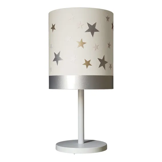 Abajur Infantil Estrelas Branco 20x43 Bivolt Foto 1