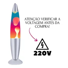 Abajur Lava Lamp Decorativa 220v De Mesa Tricolor 34cm Cor Tricolor 220v Cor Da Estrutura Metálico Foto mini 2