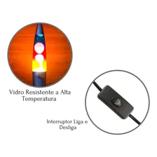 Abajur Lava Lamp Decorativa 220v De Mesa Tricolor 34cm Cor Tricolor 220v Cor Da Estrutura Metálico Foto mini 4