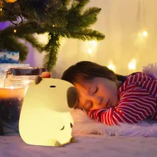 Abajur Luminária Capivara Silicone Recarregável Abajur Bivolt Troca De Cor Foto mini 4