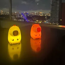 Abajur Luminária Capivara Silicone Recarregável Abajur Bivolt Troca De Cor Foto mini  2