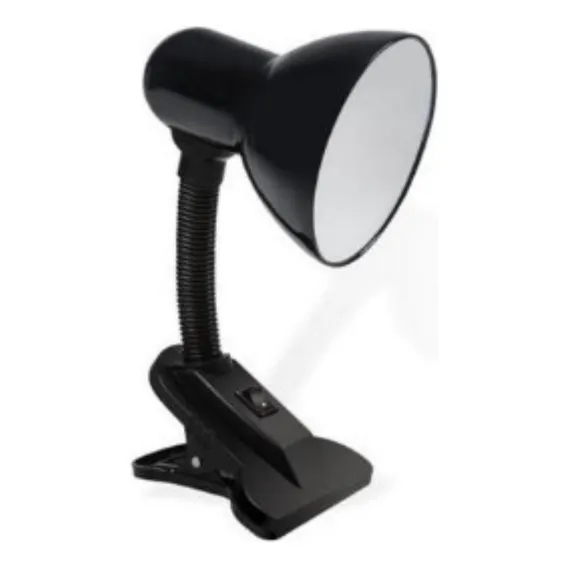Abajur Luminária Mesa Garra Flexível Articulável Clamp Lamp Foto 1