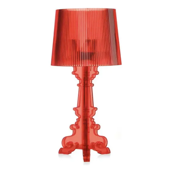 Abajur Luminária Polaris Bourgie AcrÃlico Vermelho Foto 1