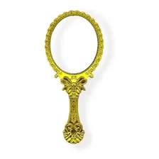 Abebê Espelho Tamanho Medio Dobravel Oxum Umbanda Dourado Foto  mini 1