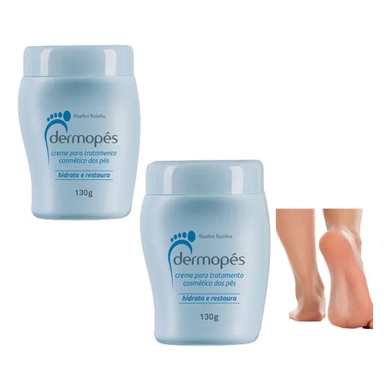 Abelha Rainha Kit 2 dermopés creme tratamento dos pés hidrata e restaura ureia Foto 1