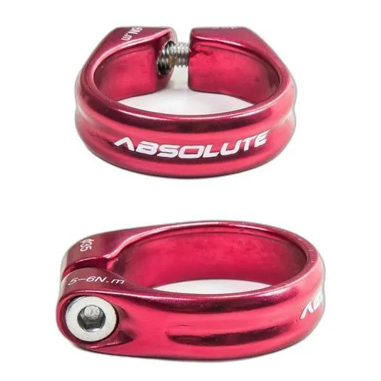 Abraçadeira Bike Canote Selim 31,8mm Absolute Vermelha Foto 1