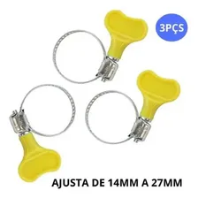 Abraçadeira Borboleta Ajustável Alumin Mangueira Gás Jardim Cor Cromada Foto  mini 1