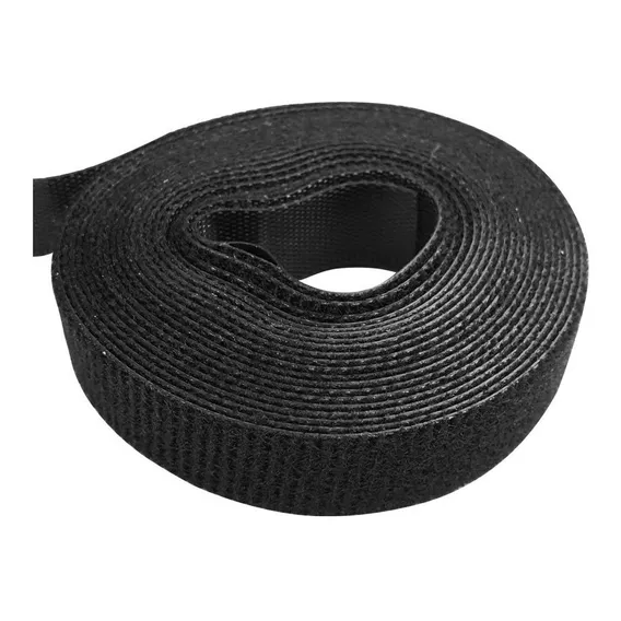 Abraçadeira De Cabos Tipo Velcro Dupla Face Preto 20x 3000mm Foto 1