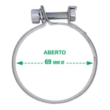 Abraçadeira Msa Mangote Aço Resistente 61 X 69mm 2 Polegada Cor Prateado Foto mini 4