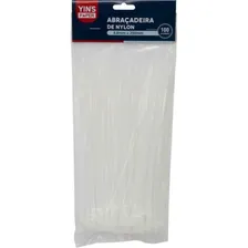 Abraçadeira Nylon 4,8mm X 200mm Branca - Yins Foto mini 1