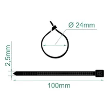 Abraçadeira Nylon Ap 100 M18 Preta De 100 Peças Cor Preto Foto mini 4