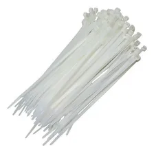 Abraçadeira Nylon Branca Enforca Gato 2,7mm X 250mm 100 Pçs Foto mini 1