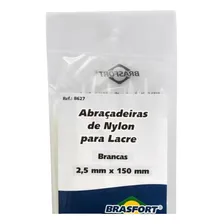 Abracadeira Nylon Brasfort Branca 2,5x150 100 Pecas 8627 Foto mini  3