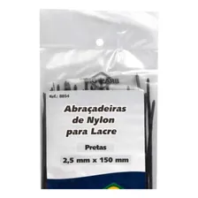 Abracadeira Nylon Brasfort Preta 2,5x150 100 Pecas 8854 Foto mini  3