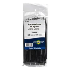 Abracadeira Nylon Brasfort Preta 2,5x150 100 Pecas 8854 Foto  mini 1