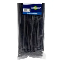 Abracadeira Nylon Brasfort Preta 3,6x250 100 Pecas 8863 Foto mini  2