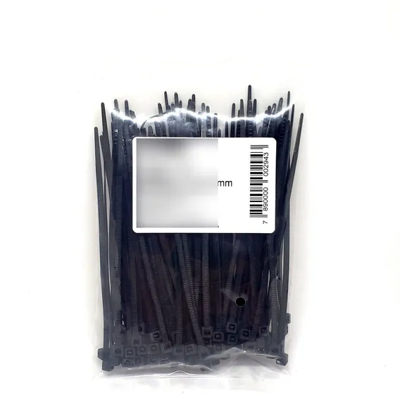 Abraçadeira Nylon Cinta Plástica Preta 2.5x100mm 1000 Peças Foto 1